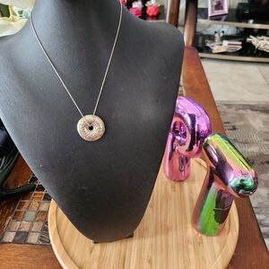 K Seng Pendant with 925 sterling silver necklace